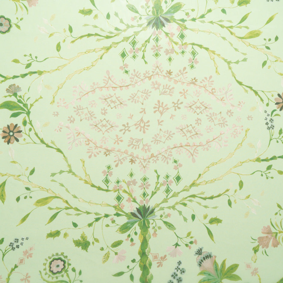 Green Floral Printed Pure Silk Georgette
